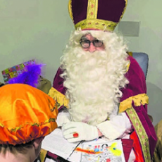 Sinterklaas en predikant in de Nederlandse Kerk in Londen